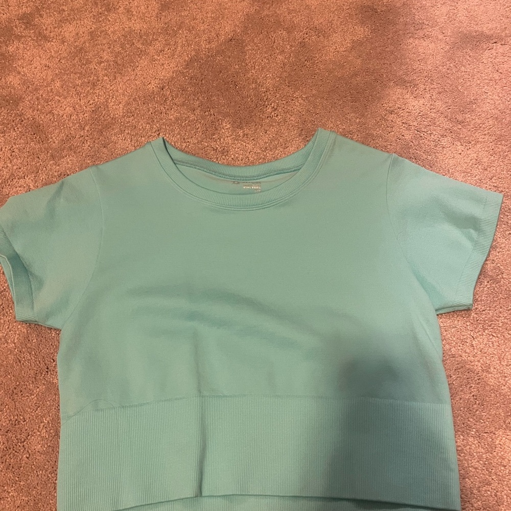aerie Teal Short Sleeve Top